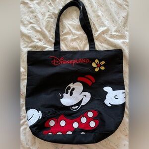 Disneyland Park Embroidered Minnie Mouse Zippered Tote